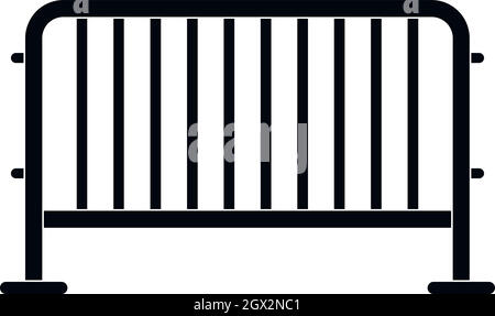 Steel barrier icon, simple style Stock Vector
