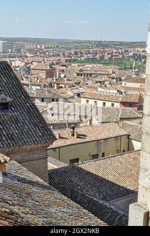 Toledo, Spain, Detalhes e examples of architecture from the Roman and Visigoth Periods. Toledo is built mostly in the Gothic style of architecture, bu Stock Photo