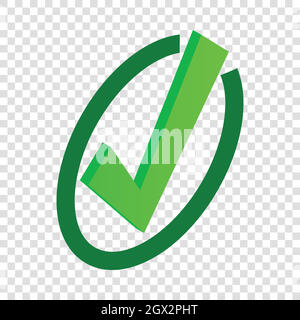 Tick isometric icon Stock Vector