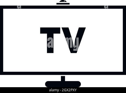 Television icon, simple style Stock Vector