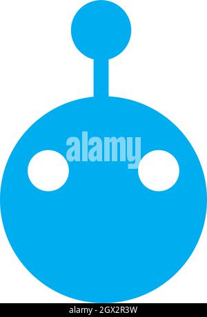 Robot logo vector template Stock Vector