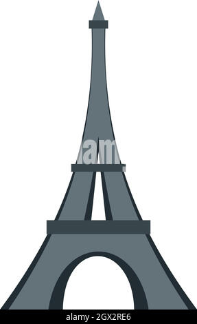 Eiffel tower icon, flat style Stock Vector