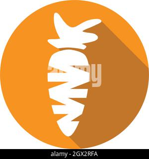 carrot ilustration logo vector template Stock Vector