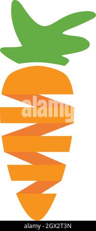 carrot ilustration logo vector template Stock Vector