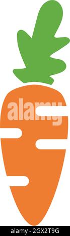 carrot ilustration logo vector template Stock Vector