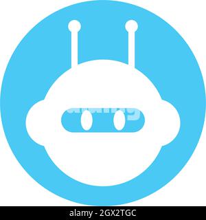 Robot logo vector template Stock Vector