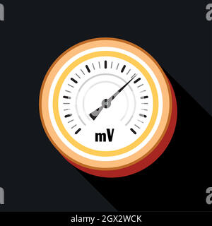 Indicator icon, flat style Stock Vector