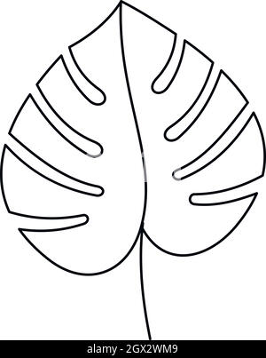 Monstera leaf icon, outline style Stock Vector Image & Art - Alamy
