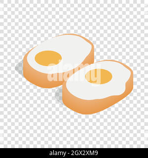 Korean dish with eggs isometric icon Stock Vector