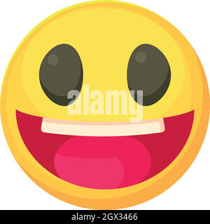 Laughing smiley icon, cartoon style Stock Vector