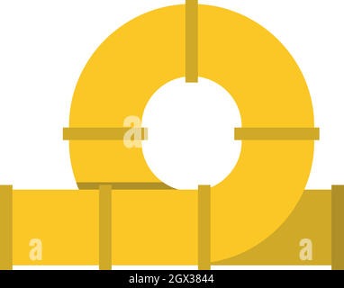 Yellow playground slider icon, flat style Stock Vector