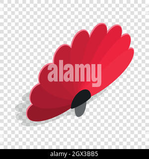 Red fan isometric icon Stock Vector