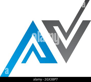 A V Letter Logo Business Template Vector icon Stock Vector