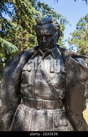 Josip Broz Tito, bronze statuary at the museum park, Museum of Yugoslavia , Belgrade, Serbia. Most famous statue of the Yugoslav leader Tito. Monument Stock Photo