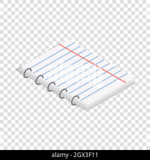 Notepad isometric icon Stock Vector