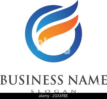 Fire flame Logo Template vector icon Oil, gas and energy logo concept Stock Vector
