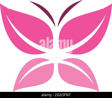 Butterfly leaf Logo Template Vector icon design Stock Vector Image ...
