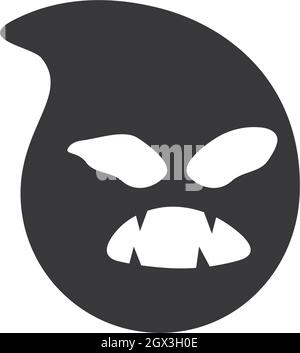 Ghost ilustration vector template Stock Vector