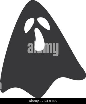Ghost ilustration vector template Stock Vector