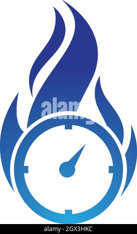 Fast Time logo vector template Stock Vector