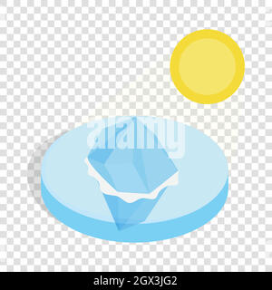 Melting iceberg isometric icon Stock Vector