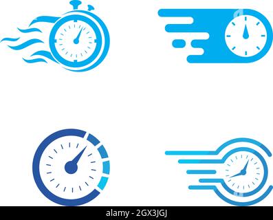 Fast Time logo vector template Stock Vector