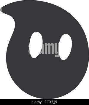 Ghost ilustration vector template Stock Vector
