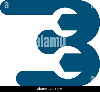 B letter,Auto repair logo vector icon template Stock Vector