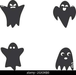 Ghost ilustration vector template Stock Vector