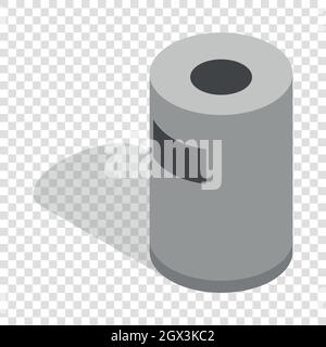 Outdoor metal bin isometric icon Stock Vector