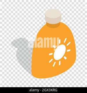 Cream sun protection isometric icon Stock Vector