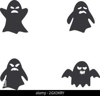 Ghost ilustration vector template Stock Vector