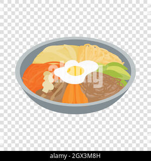 Korean food isometric icon Stock Vector