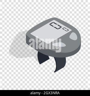 Bicycle speedometer computer isometric icon Stock Vector