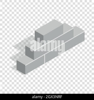 Brickwork isometric icon Stock Vector