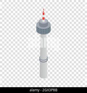 Tower in Seoul isometric icon Stock Vector