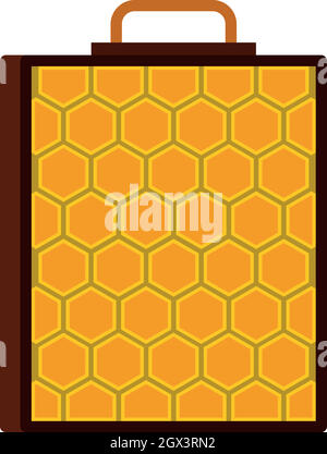 Honeycomb icon, flat style Stock Vector