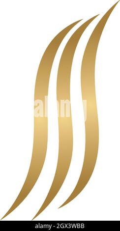 Hair wave logo vector ion template Stock Vector