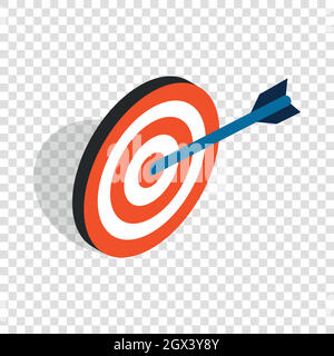 Target with arrow isometric icon Stock Vector