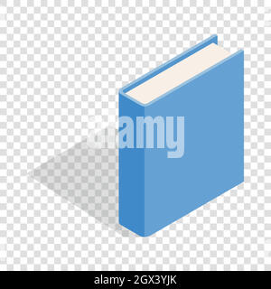 Blue book isometric icon Stock Vector