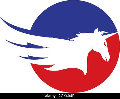 Pegasus Logo Template Vector illustration design Stock Vector