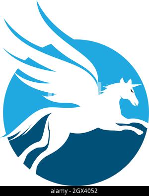 Pegasus Logo Template Vector illustration design Stock Vector