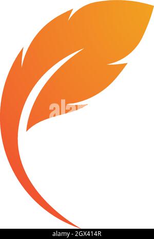 Feather  Logo template Vector illustration Stock Vector