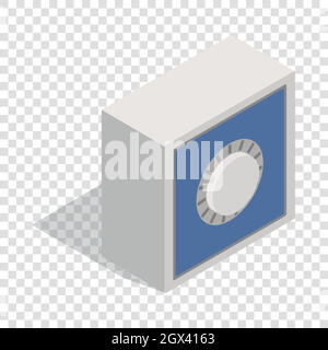 Safety deposit box isometric icon Stock Vector