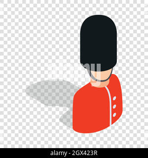 Royal guardsman isometric icon Stock Vector