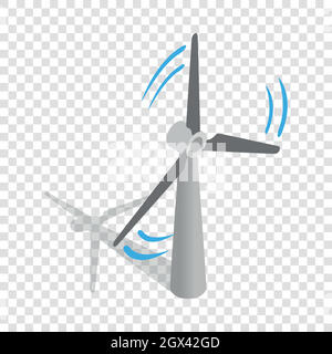 Windmill for electric power production isometric Stock Vector