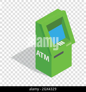 Atm isometric icon Stock Vector