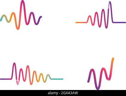 sound wave ilustration logo vector icon template Stock Vector