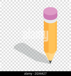 Pencil isometric icon Stock Vector