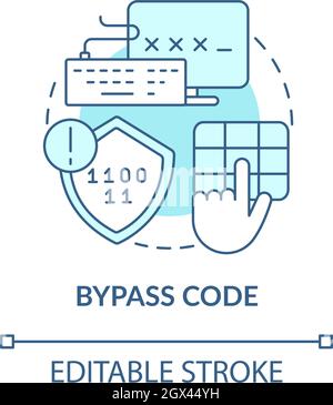 Bypass code blue concept icon Stock Vector